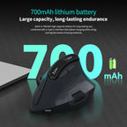 Zyler Ergonomic Vertical Mouse - Wireless Tri-Mode, Dual-Wheel, OLED Display - Zyler