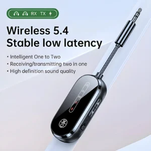 Zyler Bluetooth 5.4 Transmitter & Receiver for Flight/TV/Car