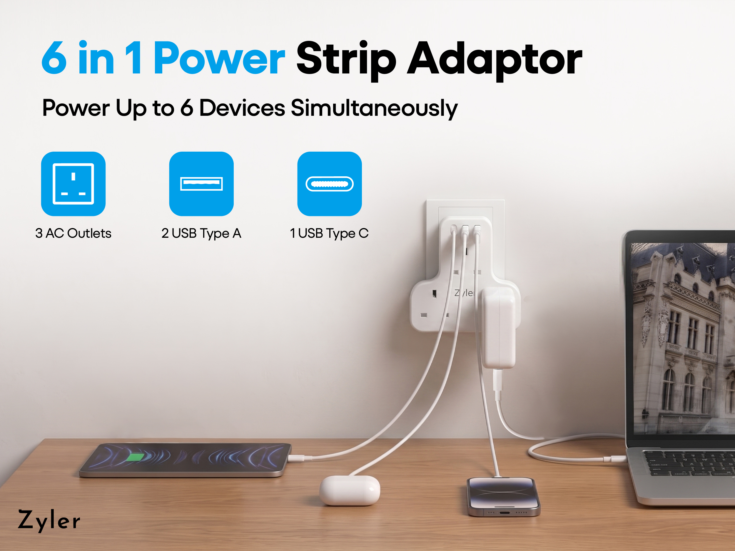 6in1 Protector Power Strip